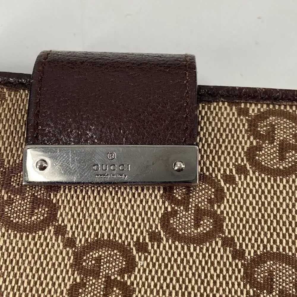 Vintage Gucci gg monogram leather canvas notebook cover